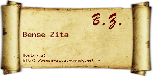 Bense Zita névjegykártya